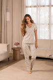 Pijama Amaranda-pantalon-camiseta-cuello-en-V