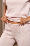 Pijama Amaranda moños Rosa pastel- Pantalón+ Camiseta