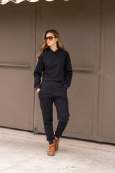 Conjunto Ava Negro- Jogger+ Hoddie