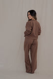 Conjunto Karoi Chocolate + pantalón+camisa manga larga