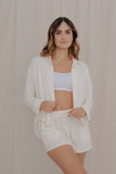 Conjunto Ivy Hueso+ pantalón+camisa manga larga