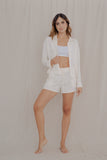 Conjunto Ivy Hueso+ pantalón+camisa manga larga
