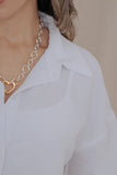 Conjunto Rosé Blanco+ pantalón+camisa manga larga