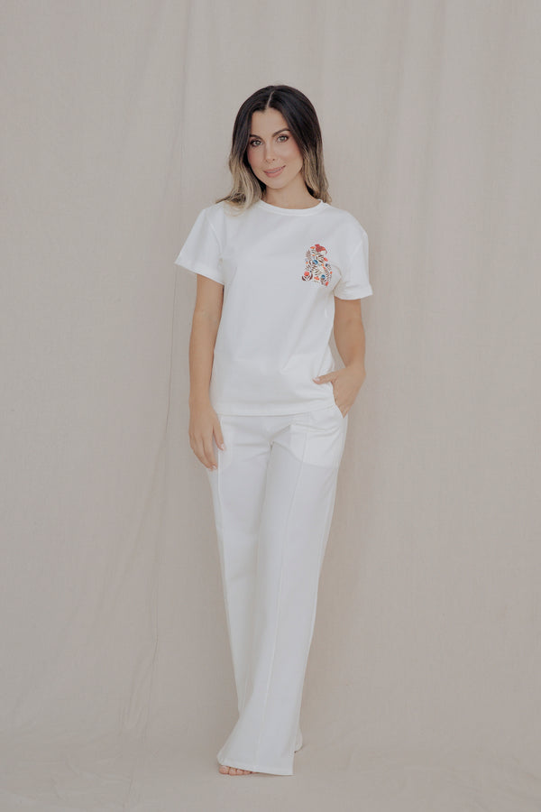 Conjunto Urban Chic Blanco -Pantalón + camisa
