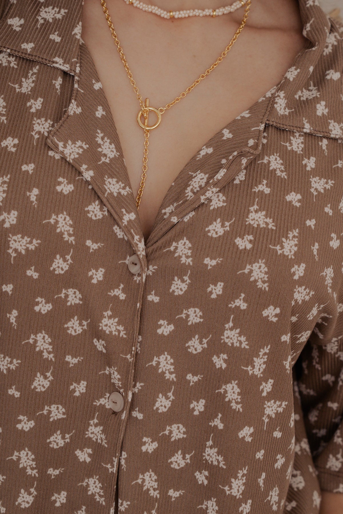 Conjunto Zafir Mocca - short - camisa